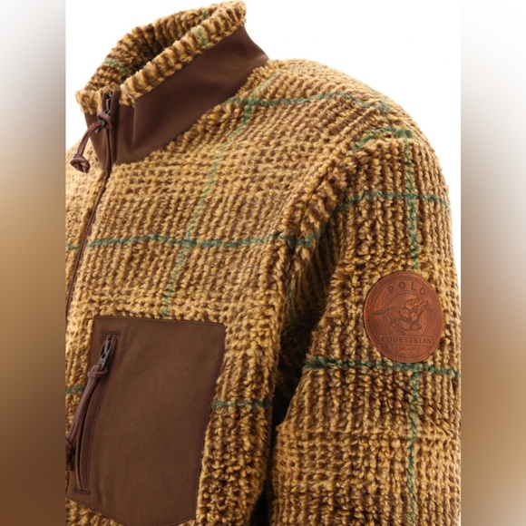 Ralph Lauren Men's Glen Plaid Pile Fleece Jacquard Jacket- Size : XL - Picture 8 of 13